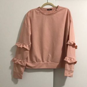 SHEIN Ruffle Sleeve Sweater